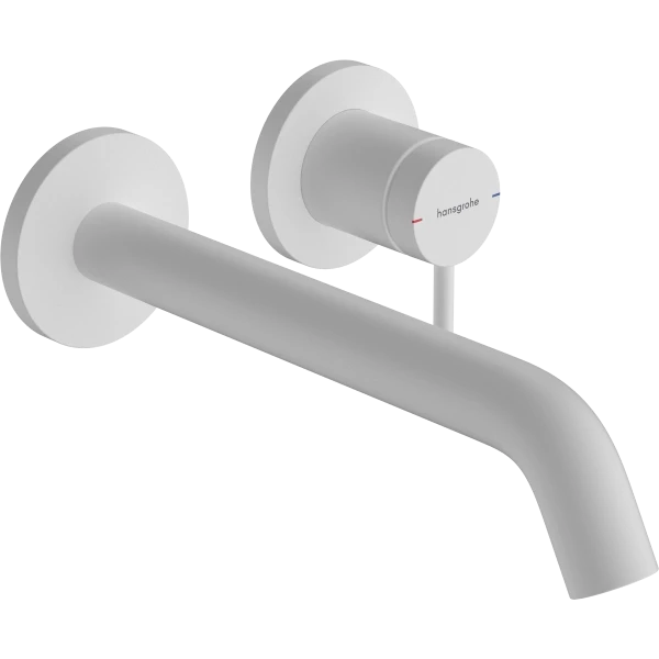 Смеситель для раковины скрытого монтажа, EcoSmart+, Hansgrohe Tecturis, белый арт. 73351700