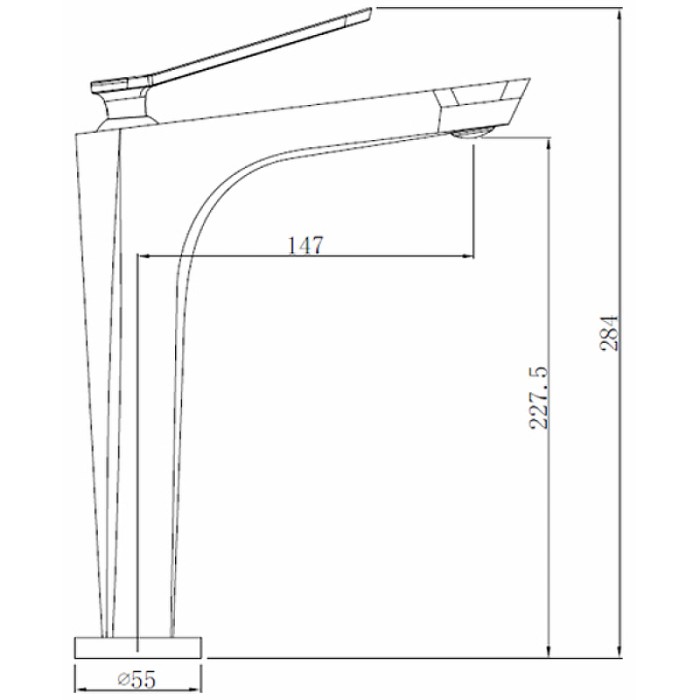 Смеситель для раковины Comforty FC088B-CMT высокий, цвет: черный