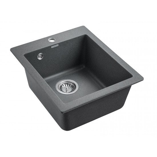 Мойка для кухни гранит 415х490 Paulmark KANTE 40, графит - PM104249-DG