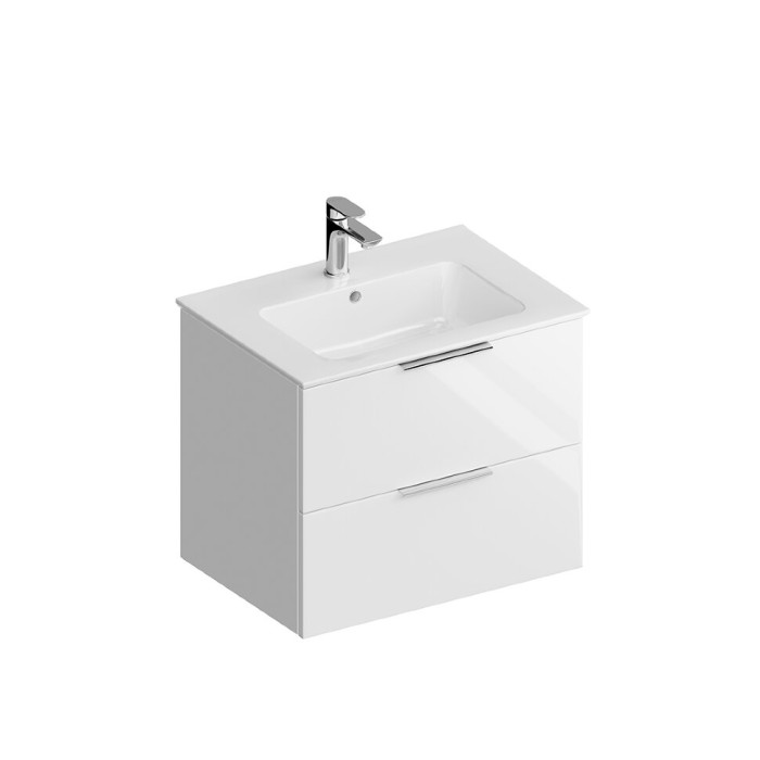 Тумба подвесная 65 см, 2 ящика, Piano forte Kerama Marazzi, белый - PI.F.65\WHT