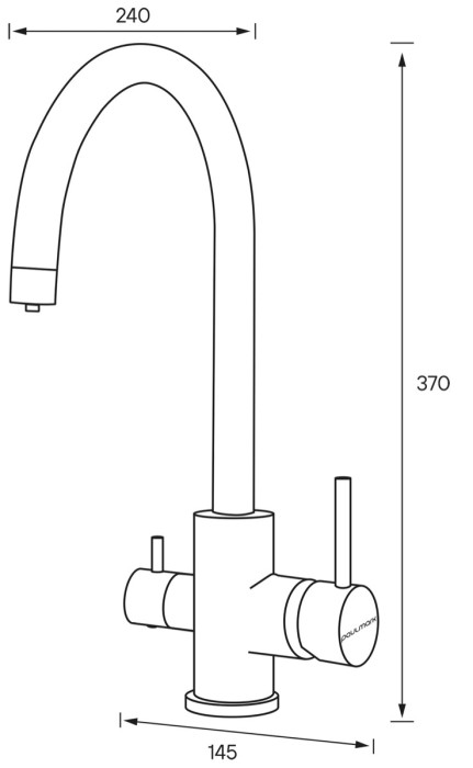 Смеситель для кухни  Paulmark ESSEN, серый - Es213211-310