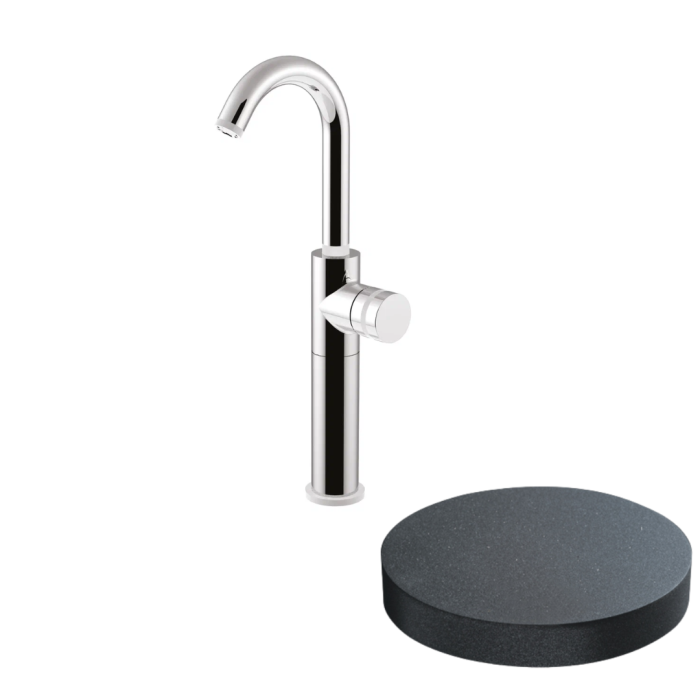 Смеситель для раковины, поворотный излив, однорычажный, Giulini My ring, графит арт. MR0085H/SCGF