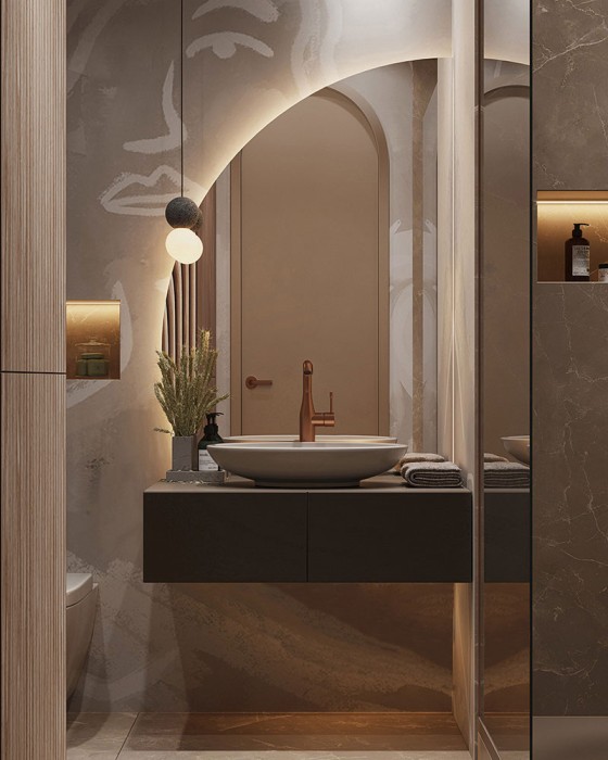 Зеркало 686х1097 левое, c подсветкой и диммером, бесконтактный сенсор, Azario Omega - LED-00002525