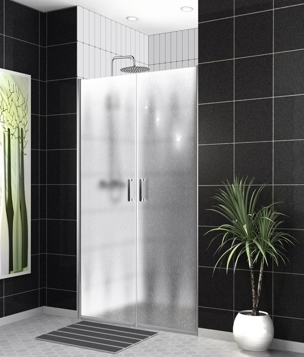 Душевая дверь в нишу 120x190 BelBagno, глянцевый хром, Uno арт. UNO-B-2-120-CH-Cr