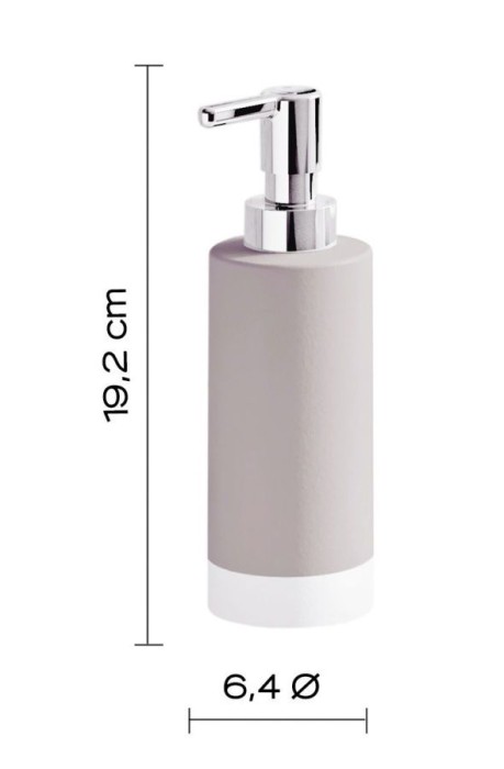 Настольный керамический дозатор с пластиковой помпой New Mizar Gedy, NM80(66) цвет: серый