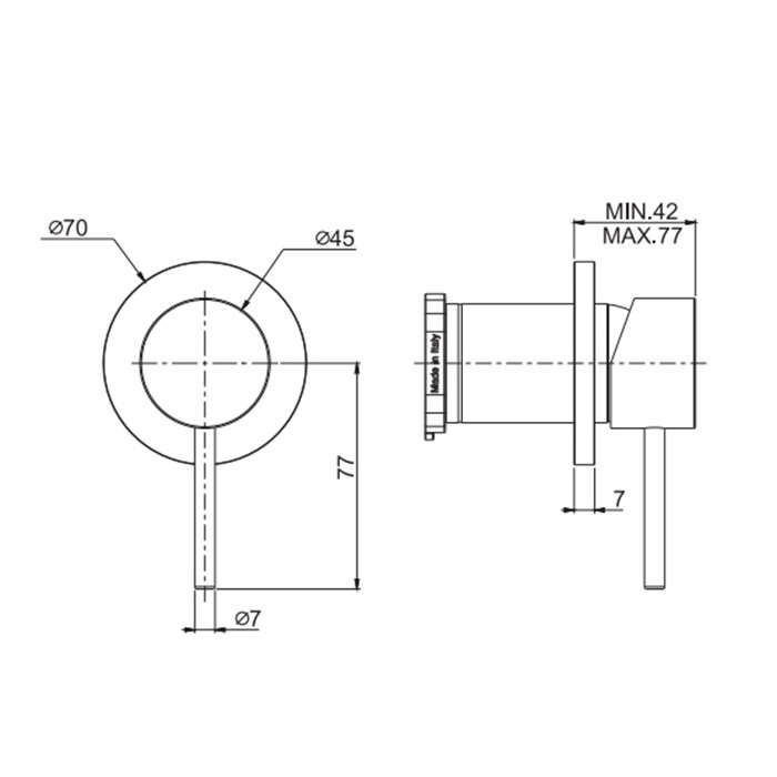 Fima Carlo Frattini Однорычажный встраиваемый смеситель для ванны и душа, внешняя часть, Spillo Up, F3033N1OR цвет: золото