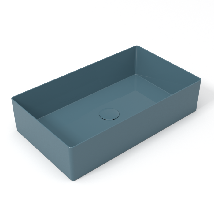 Накладная раковина 70x35x14 см, Olympia ceramica Slice, нефть глянцевый арт. SLC42RE70008