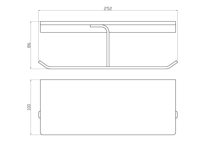 Двойной держатель для туалетной бумаги с полкой, Wonzon & Woghand Eclipse, WW-9156-LG цвет: золото