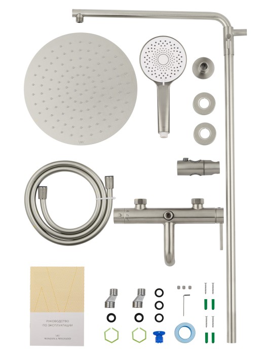 Душевая система, Wonzon & Woghand Stick, WW-88739017-BN цвет: никель