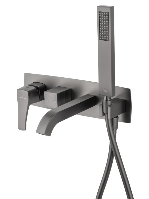 Смеситель для ванны встраиваемый, Wonzon & Woghand Flex, WW-88889072-BGM цвет: графит
