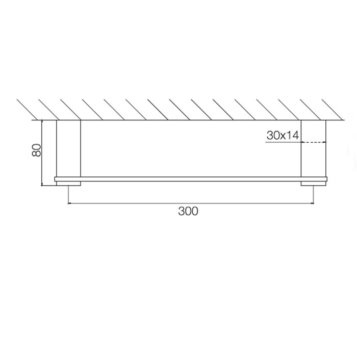 Fima Carlo Frattini Полотенцедержатель 30см., подвесной, Quadra, F6020/30NS цвет: черный