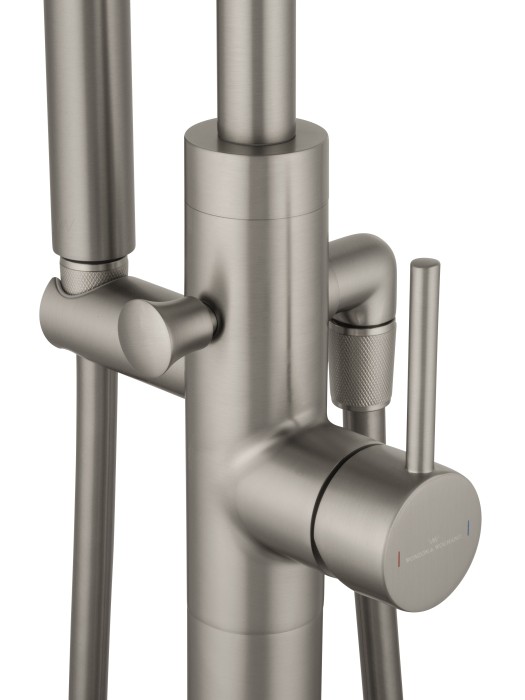 Смеситель для ванны напольного монтажа, Wonzon & Woghand Stick, WW-88649017-BN цвет: никель