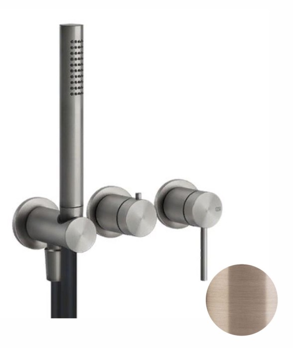 Смеситель для душа Gessi 316 встраиваемый цвет brushed copper pvd арт.54039#708