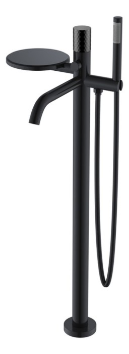 Смеситель напольный black diamond black, Boheme Stick - 129-BB