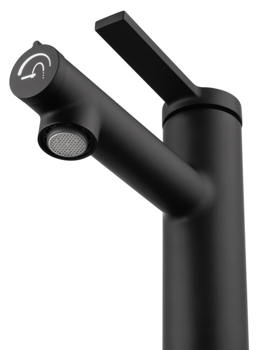 Смеситель для раковины с функцией полоскания, Wonzon & Woghand, WW-H1017-MB цвет: черный