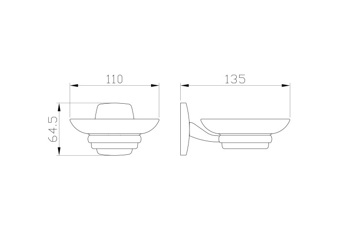 Мыльница с держателем, Wonzon & Woghand Porto, WW-1201 цвет: хром