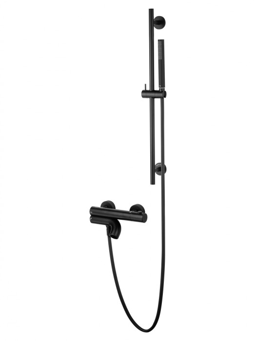 Смеситель для ванны с душевым гарнитуром и термостатом, Wonzon &amp; Woghand Loop, WW-311-00-508 цвет: черный