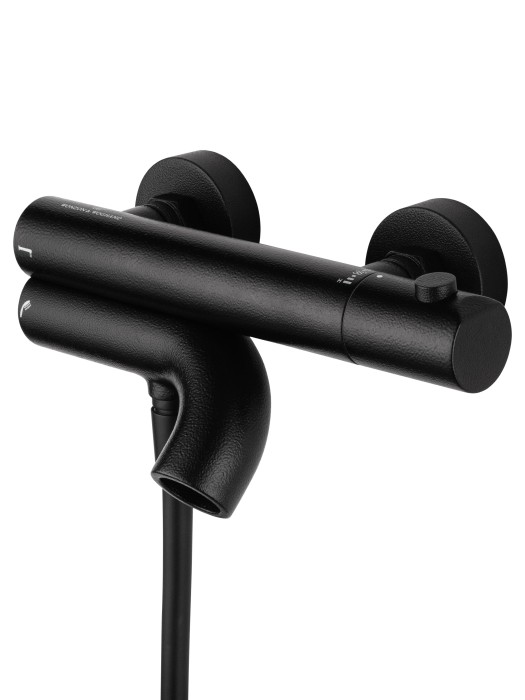 Смеситель для ванны с душевым гарнитуром и термостатом, Wonzon & Woghand Loop, WW-311-00-508 цвет: черный