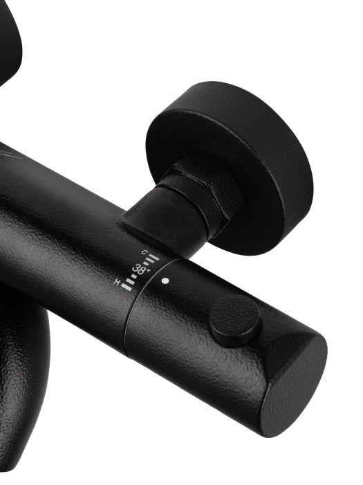 Смеситель для ванны с душевым гарнитуром и термостатом, Wonzon & Woghand Loop, WW-311-00-508 цвет: черный