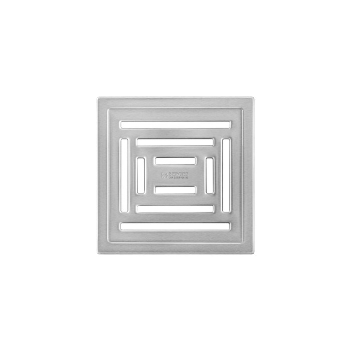Душевой трап BERGES ZENTRUM Uno 100х100, матовый хром, выпуск D50 H65, арт.090371