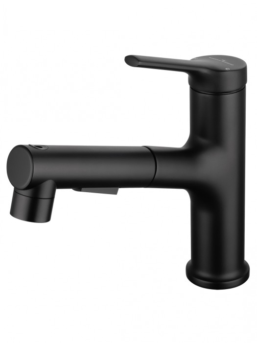 Смеситель для раковины с выдвижным изливом, Wonzon &amp; Woghand, WW-A40862-MB цвет: черный