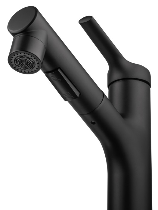 Смеситель для раковины с выдвижным изливом, Wonzon & Woghand, WW-A40862-MB цвет: черный