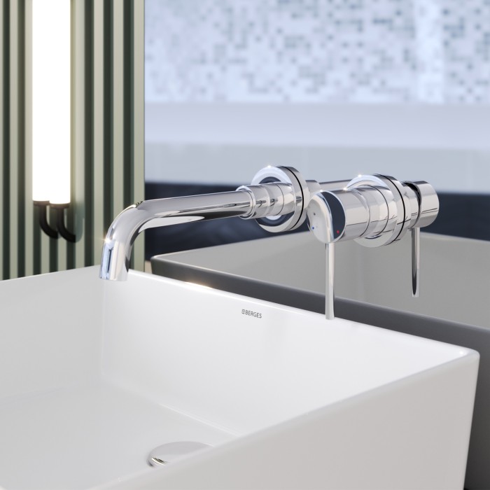Смеситель для раковины, рычажный, BERGES Ventas, хром арт. 076011