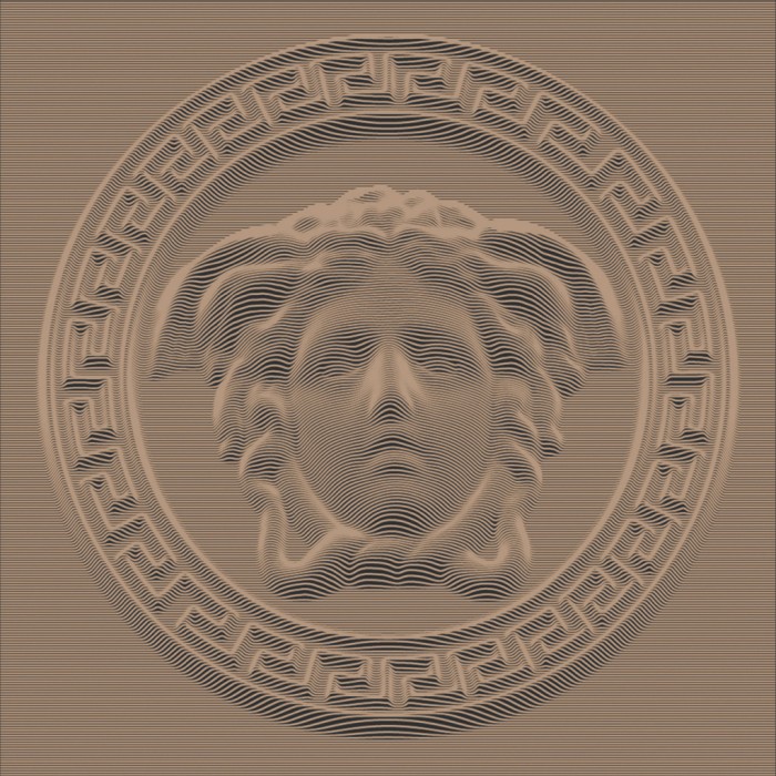 Плитка rosone medusa 3d gold 42x42 VERSACE Eterno арт. 263282