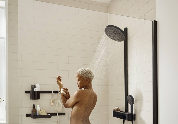 Душевая система с термостатом Pulsify S Hansgrohe, черный арт. 24241670