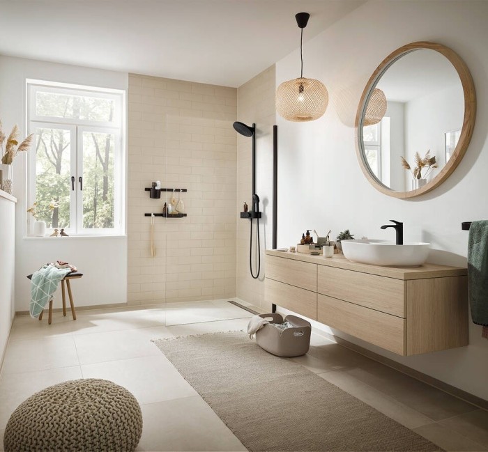 Душевая система с термостатом Pulsify S Hansgrohe, черный арт. 24241670