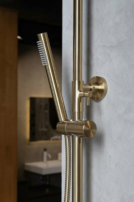 Стойка для душа со смесителем, золото, Uno Boheme 468-MG