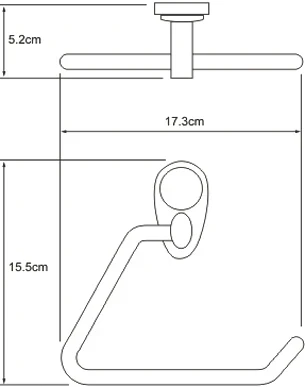 Держатель полотенец треугольник, хром WasserKRAFT Main К-9200 арт. K-9261