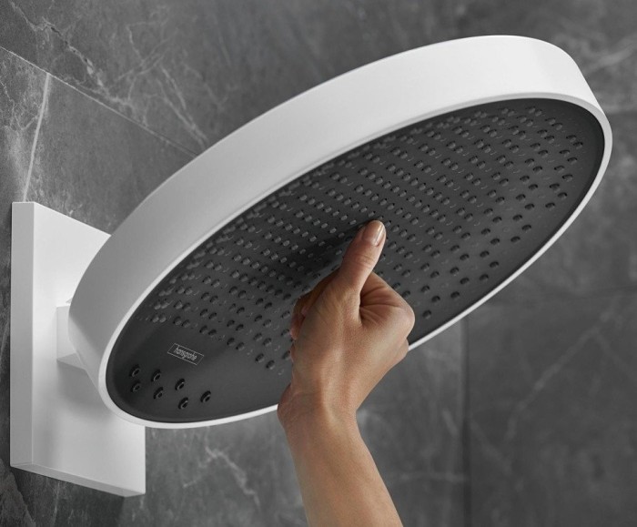 Верхний душ с настенным креплением скрытого монтажа Rainfinity Hansgrohe, белый арт. 26233700