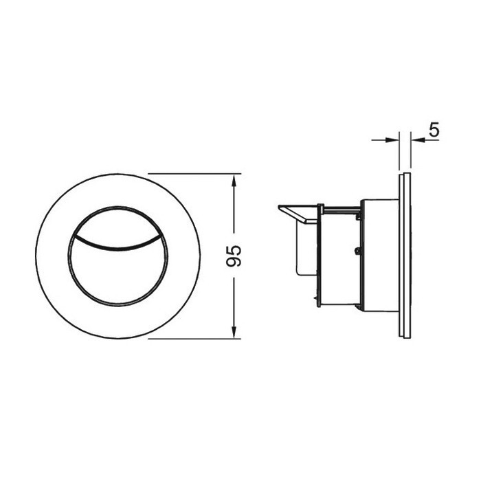 Панель смыва, 2 клавиши, круглая, цвет: хром глянцевый, flushpoint TECE арт. 9240982
