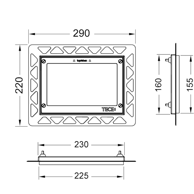 Рамка монтажная, металлическая, now TECE арт. 9240644
