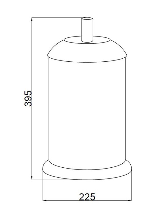 Ведро для мусора металл, Murano crystal, Boheme 10907-CRST-BR
