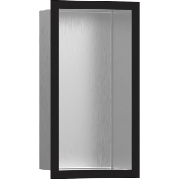 Настенный короб с цветом корпуса и дизайнерской рамой, 30х15х10 см, Hansgrohe XtraStoris Individual, черный арт. 56094670