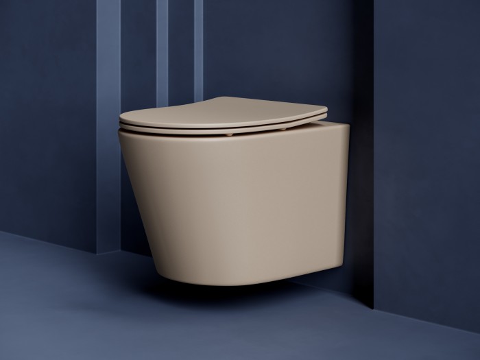 Подвесной унитаз с сиденьем Ceramicanova Balearica, коричневый арт. CN6000MC