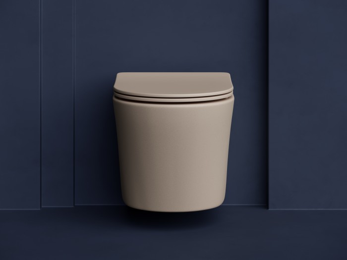 Подвесной унитаз с сиденьем Ceramicanova Balearica, коричневый арт. CN6000MC