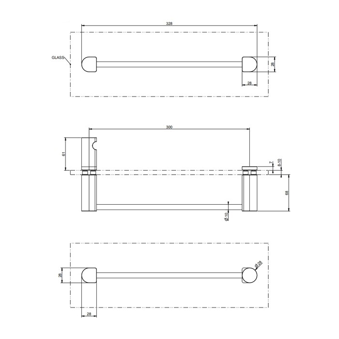 Полотенцедержатель, 30 см, Gessi Rilievo, black xl арт. 59562#299
