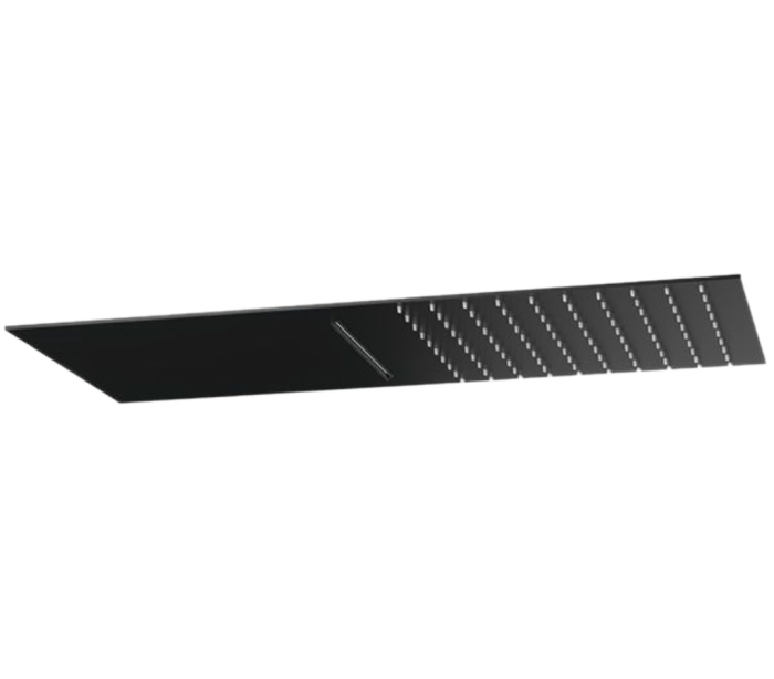 Верхний душ настенный 50x25 см черный матовый, Remer, 350UFCANOX