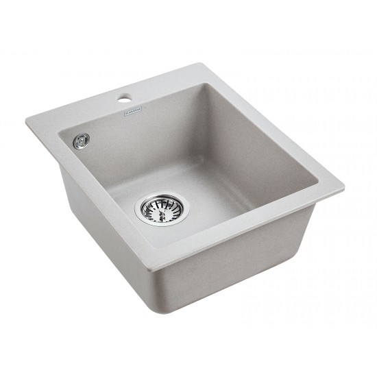 Мойка для кухни гранит 415х490 Paulmark KANTE 40, серый - PM104249-GR