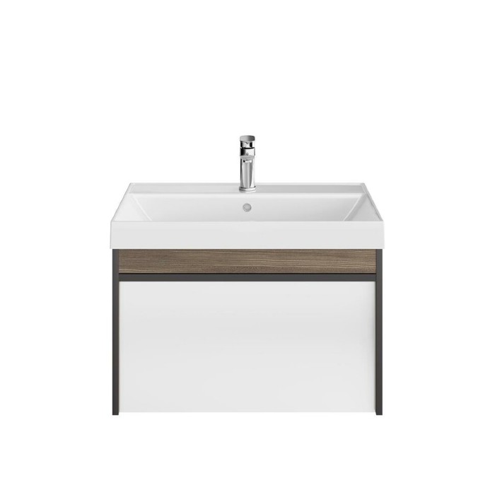 Тумба подвесная 70см с ящиком 1+1, Modula Kerama Marazzi, белый - MO.70.1+1\AR