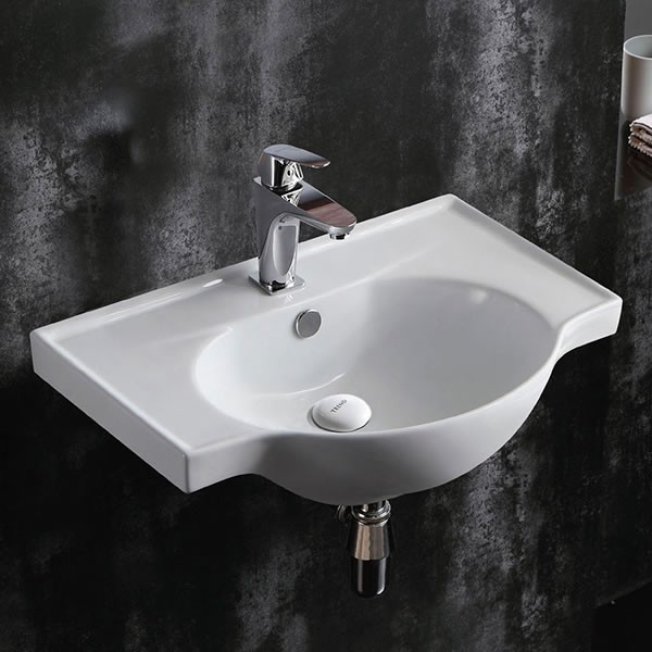 Раковина 63х47,5х22 подвесная, белая, Azario - TEO-60