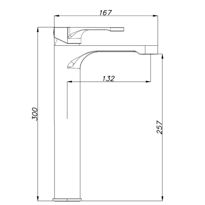 Смеситель для раковины, высокий, хром, Azario VIANO арт. AZ-15834551