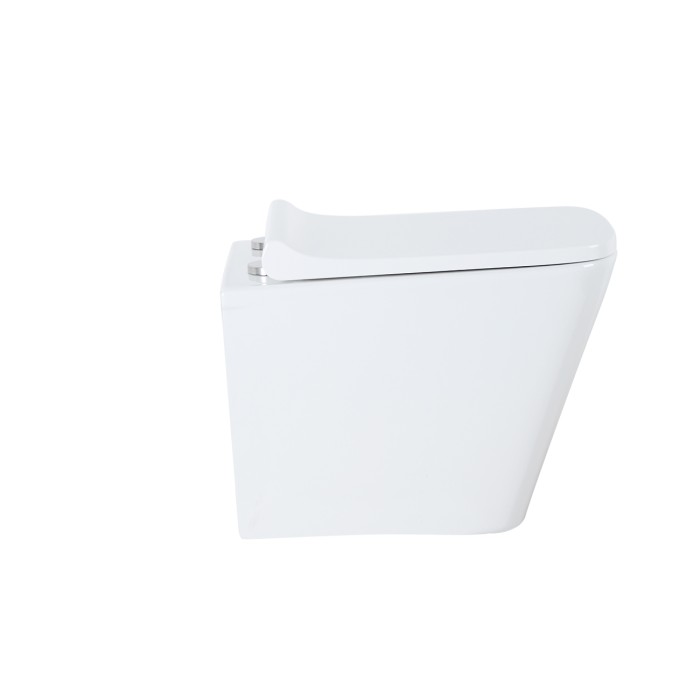 Готовый комплект инсталляция + унитаз Teramo (квадратный) с быстросъемным сидением микролифт + клавиша смыва хром глянцевый  Azario - AZ-8010-1000+AZ-8200-0011+AZ-0052