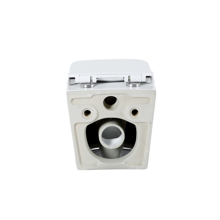 Готовый комплект инсталляция + унитаз Teramo (квадратный) с быстросъемным сидением микролифт + клавиша смыва хром глянцевый  Azario - AZ-8010-1000+AZ-8200-0011+AZ-0052