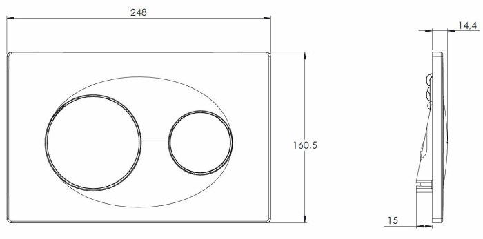 Готовый комплект инсталляция + унитаз Teramo (квадратный) с быстросъемным сидением микролифт + клавиша смыва хром глянцевый  Azario - AZ-8010-1000+AZ-8200-0011+AZ-0052