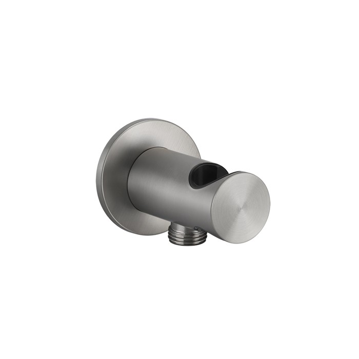 Держатель для душевой лейки с выводом воды на 1/2", Gessi Shower316, шлифованная сталь арт. 54161#239