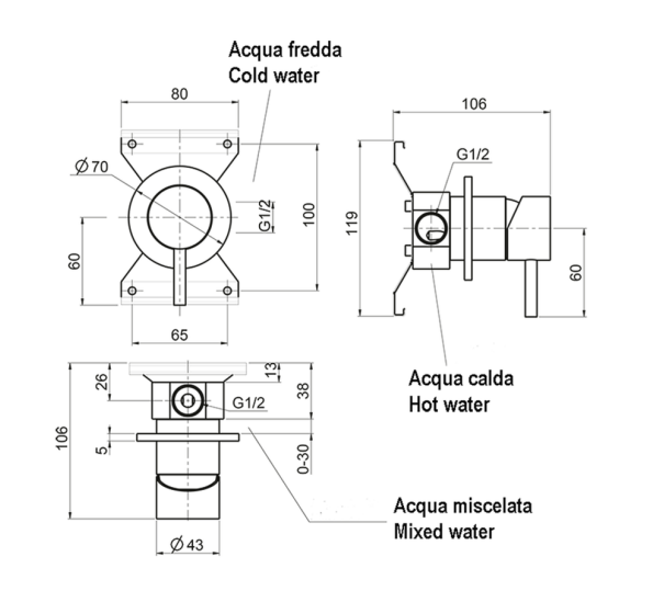Гигиенический душ Cisal Xion со смесителем цвет нержавеющая сталь арт. XI007915D1+XI000304D1